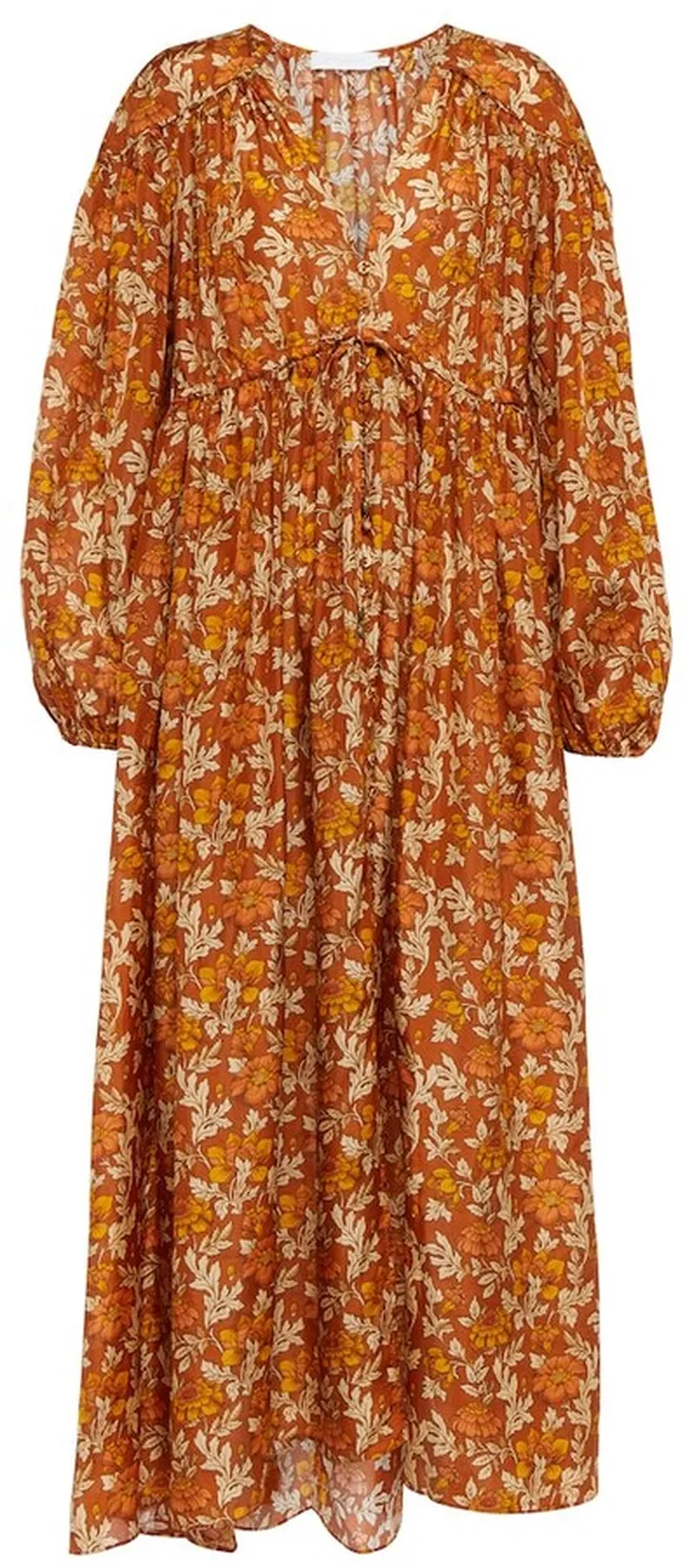 Andie floral printed silk midi dress