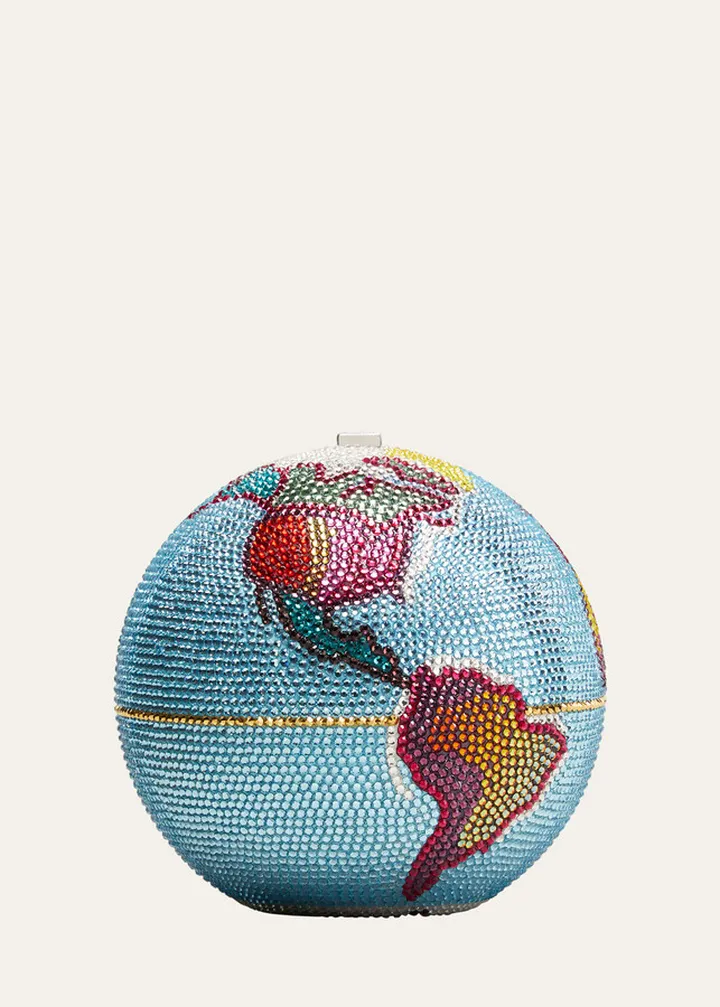 New Sphere Globe Crystal Clutch Bag
