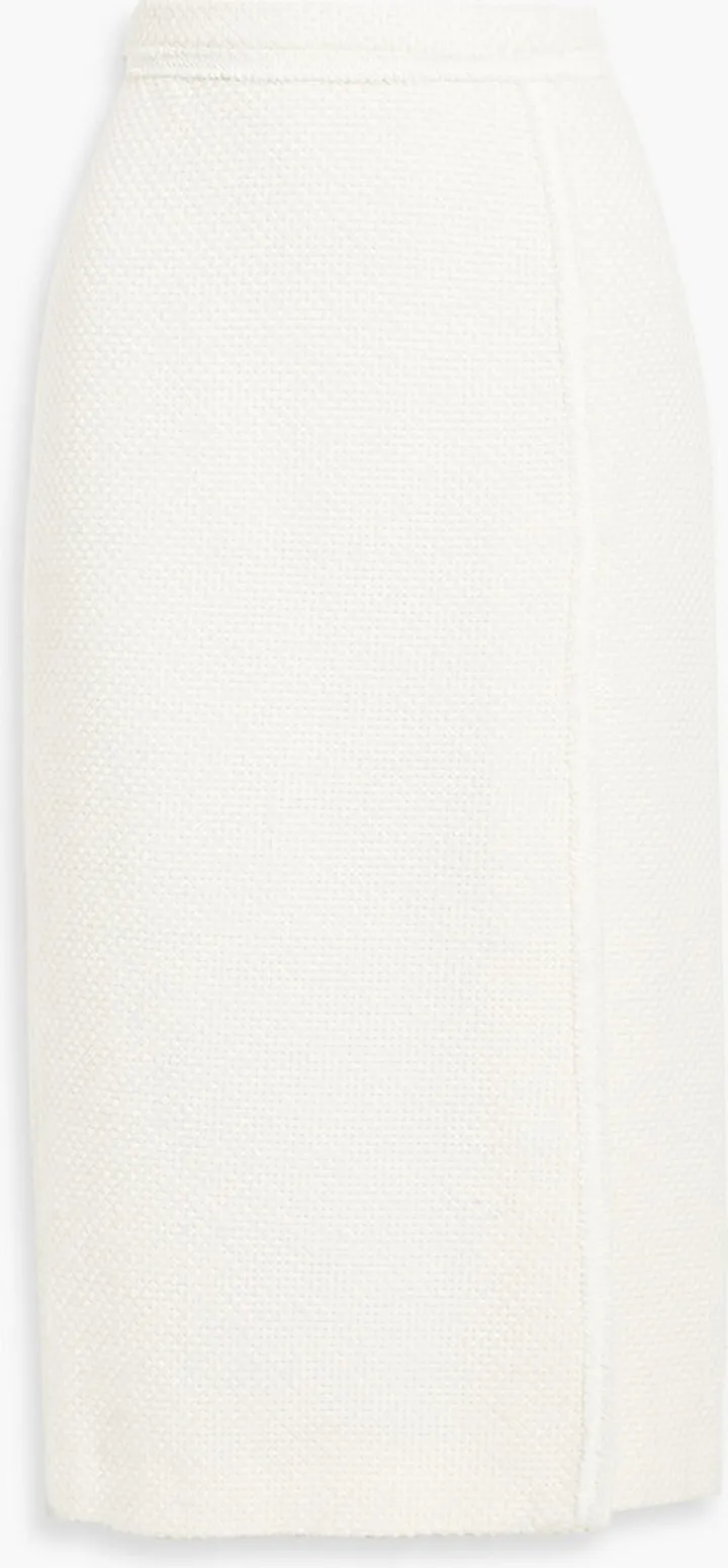 Bouclé-tweed midi skirt
