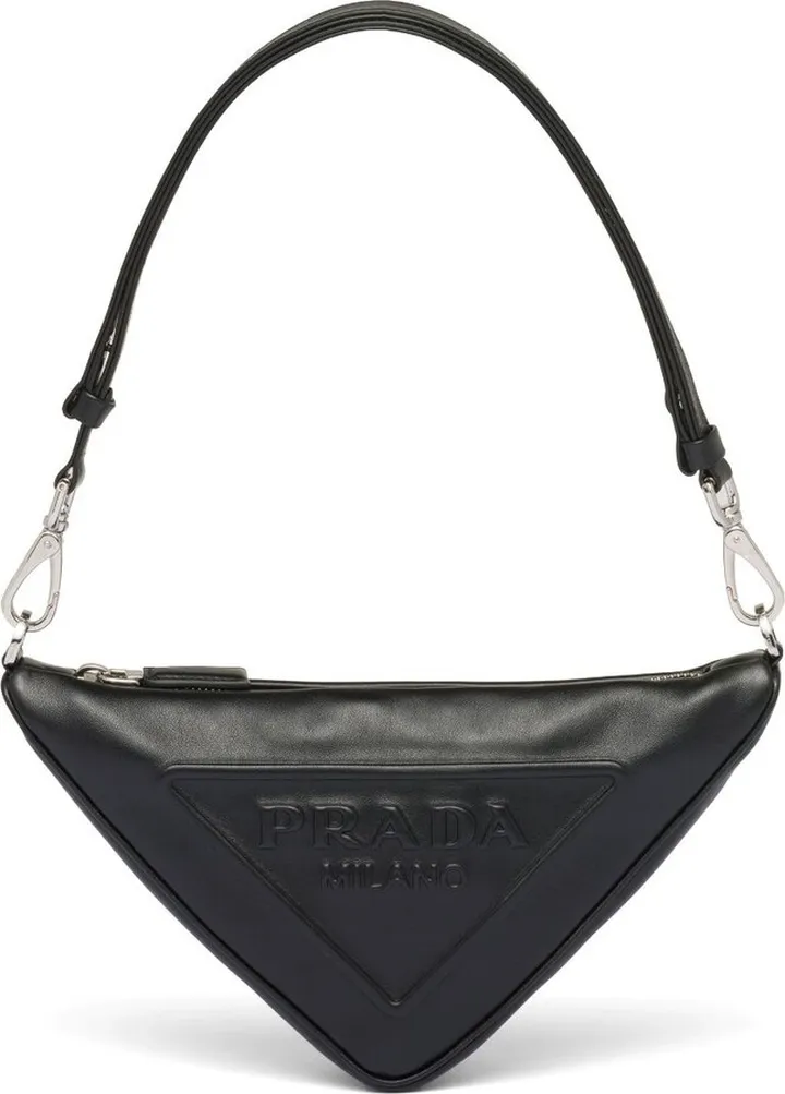 Triangle leather mini bag