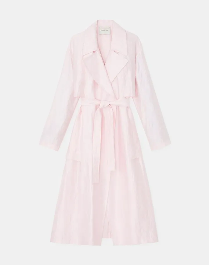 Ramie Silk Oversized Trench Coat