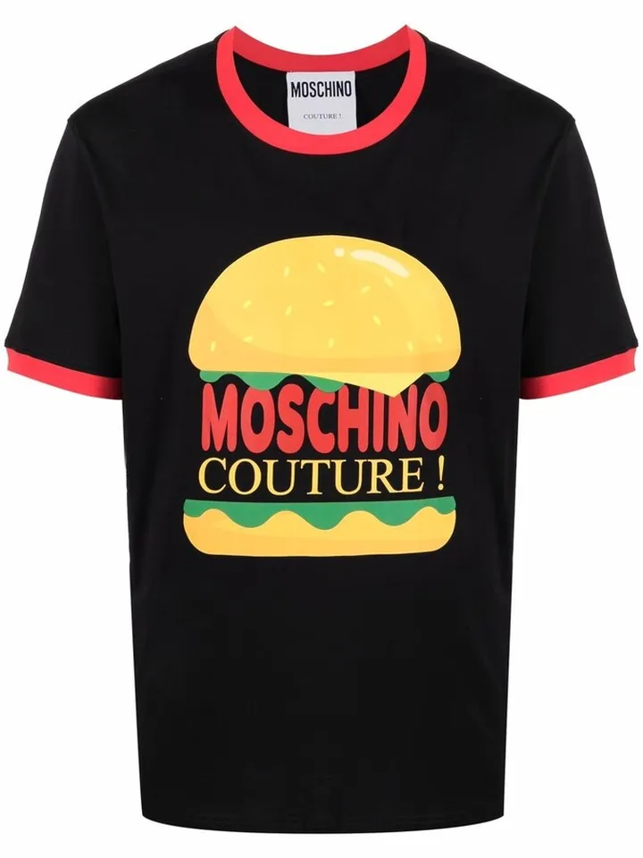 Burger-print organic cotton T-shirt