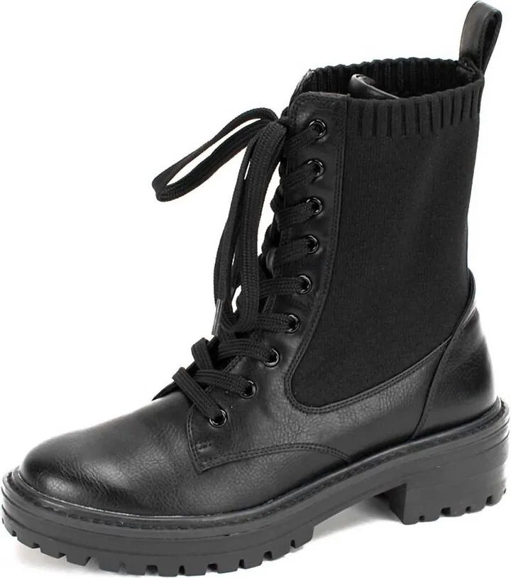 Akie Combat Boots in Black