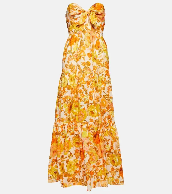 Floral cotton midi dress