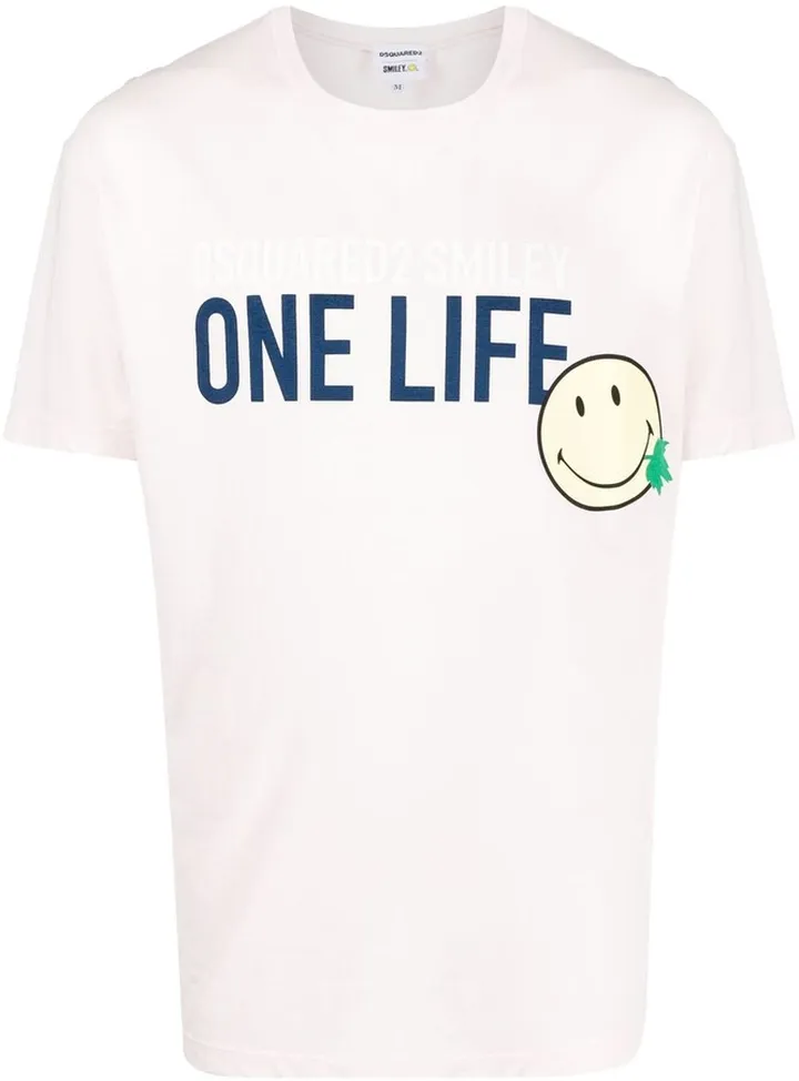 slogan print T-shirt