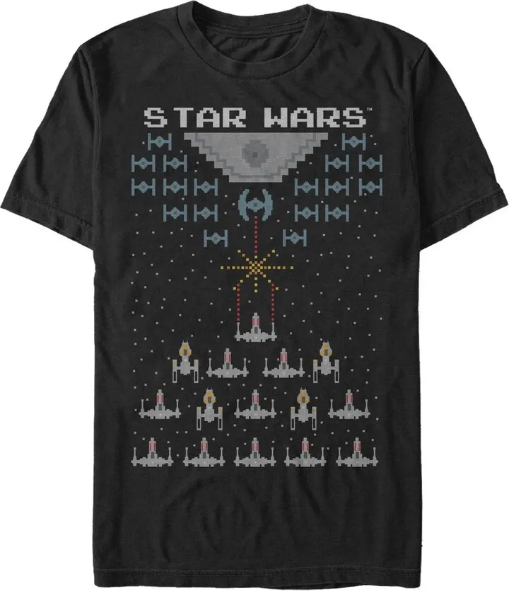 Men's Star Wars Pixel Battle of Yavin T-Shirt - Black - Medium