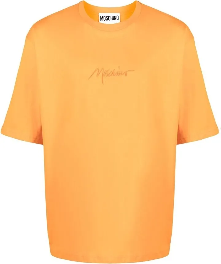 logo-embroidered organic cotton T-shirt