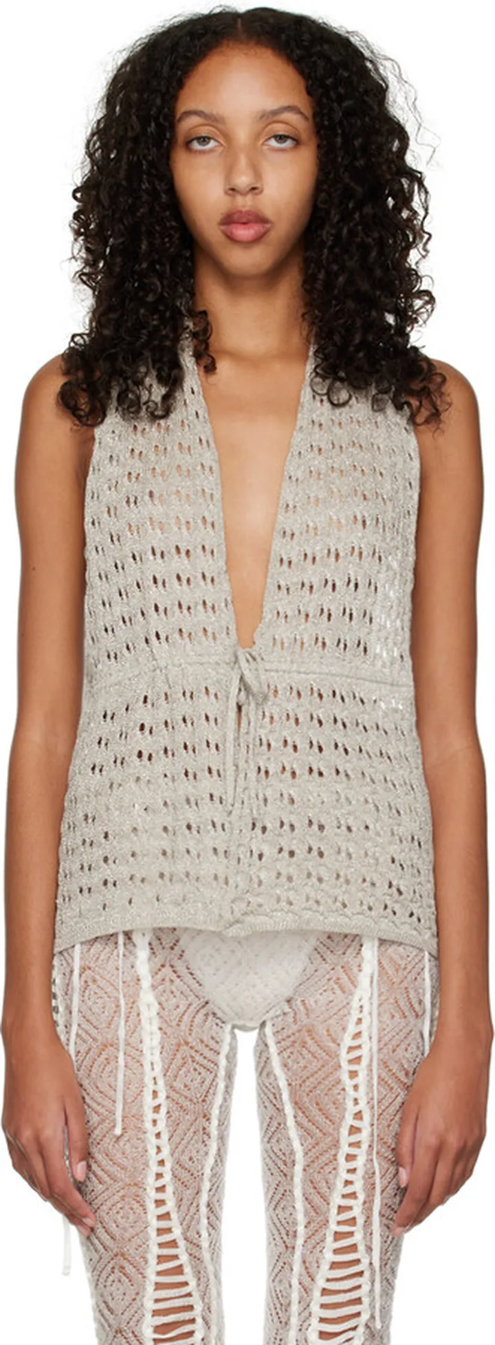 Gimaguas SSENSE Exclusive Silver Mia Camisole