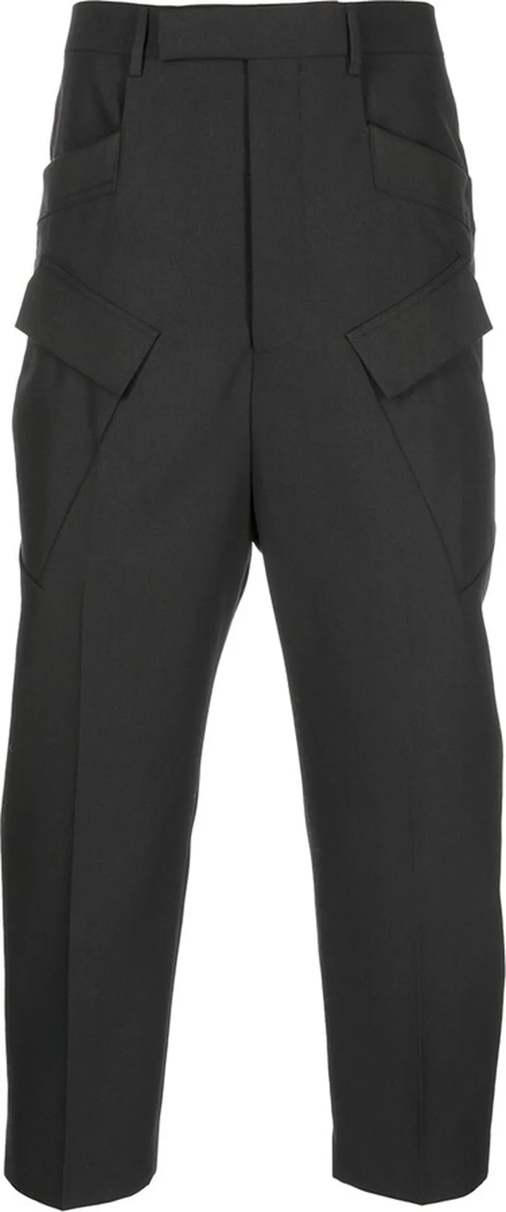 Multi-Pocket Cropped Trousers
