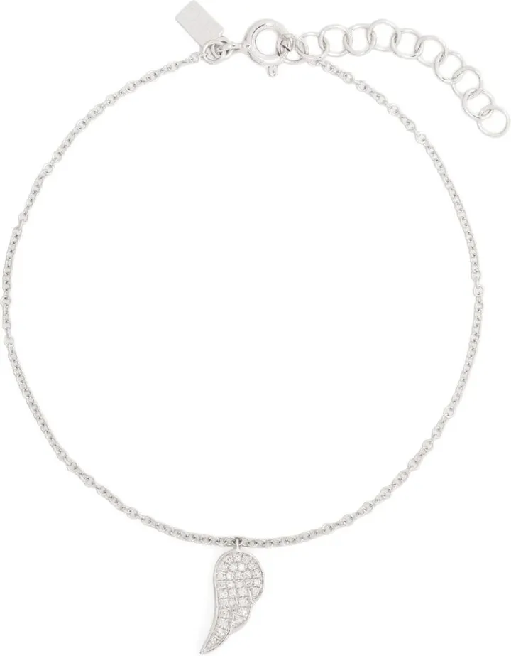 14kt white gold Angel Wing diamond bracelet
