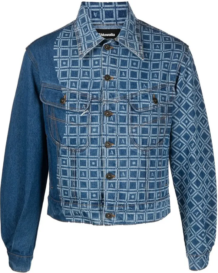 Graphic-Print Denim Jacket