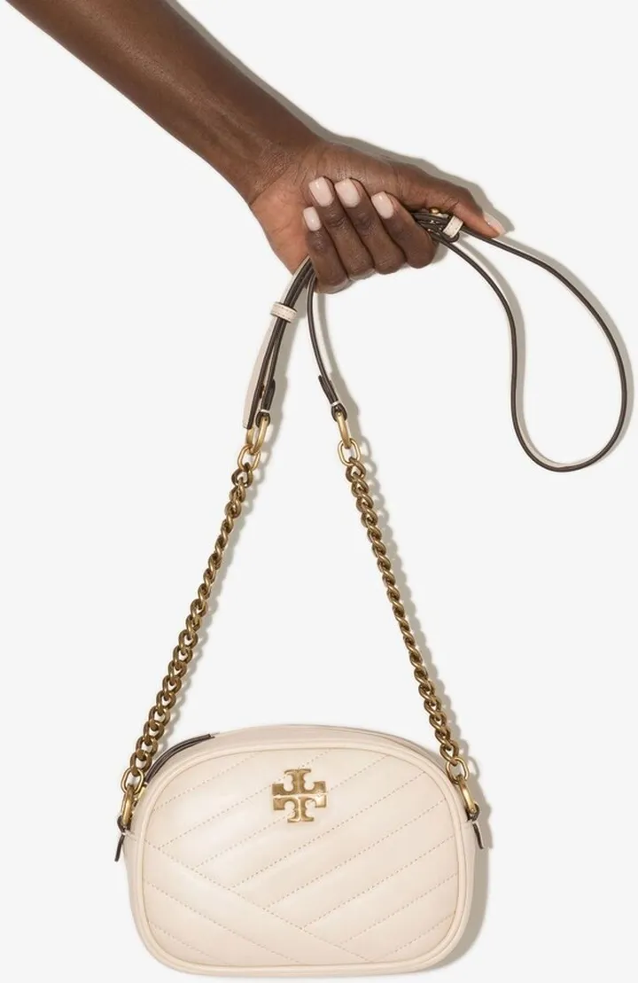 Neutral Kira Small Quilted Leather Camera Bag