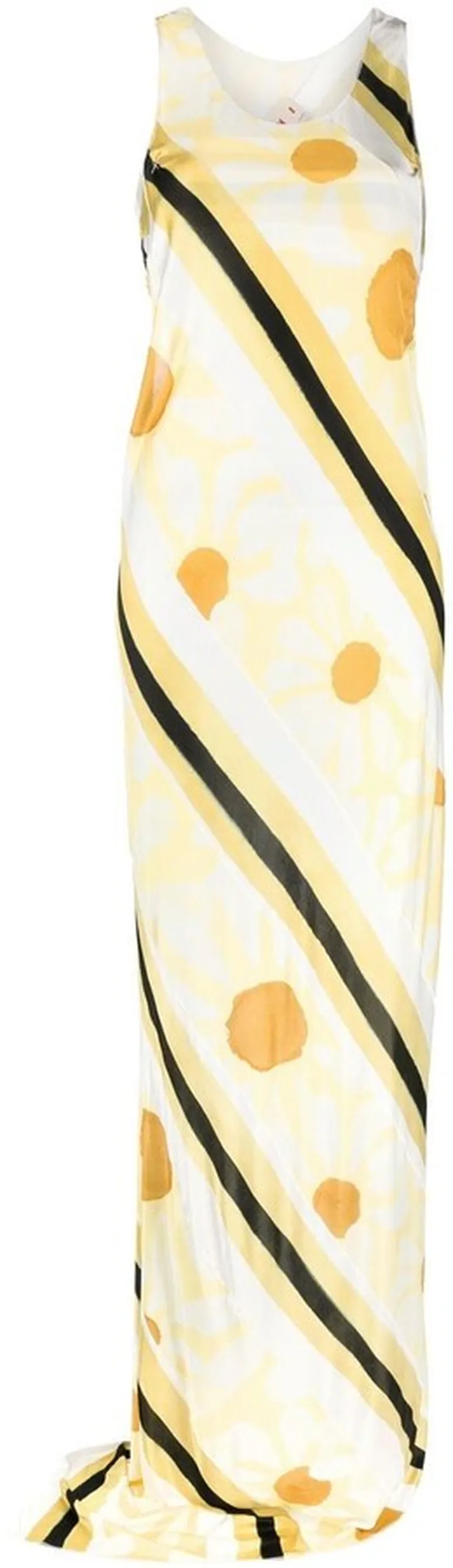 Bias-Cut Abstract Slip-Gown