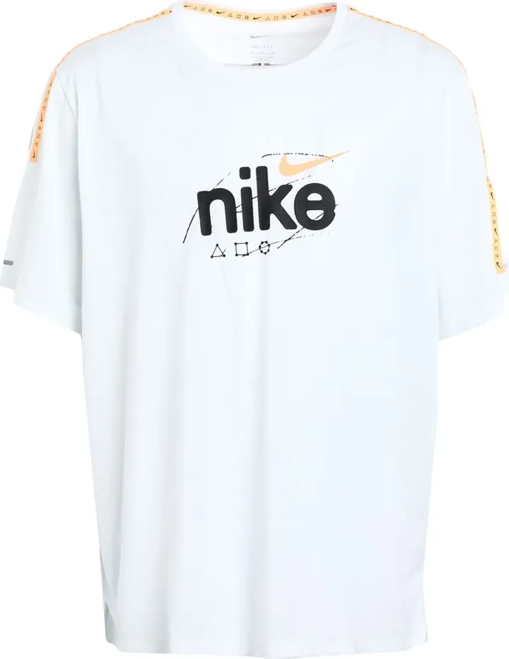 Nike Dri-fit Miler D.y.e. Men's Short-sleeve Running Top T-shirt White
