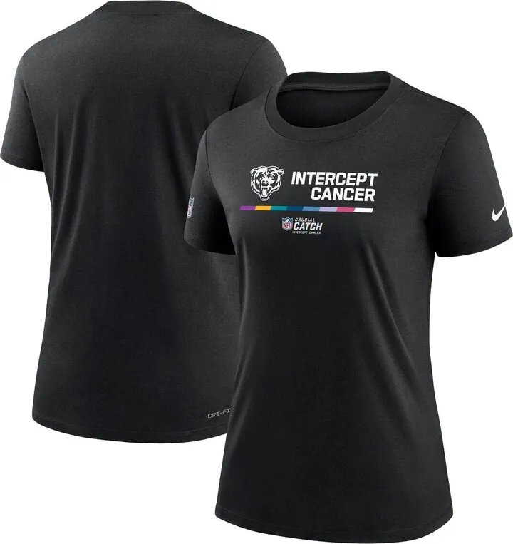 Women's Nike Black Chicago Bears 2022 Nfl Crucial Catch Performance T-shirt