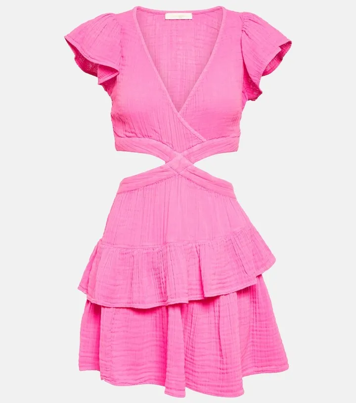 Audrina cutout cotton minidress