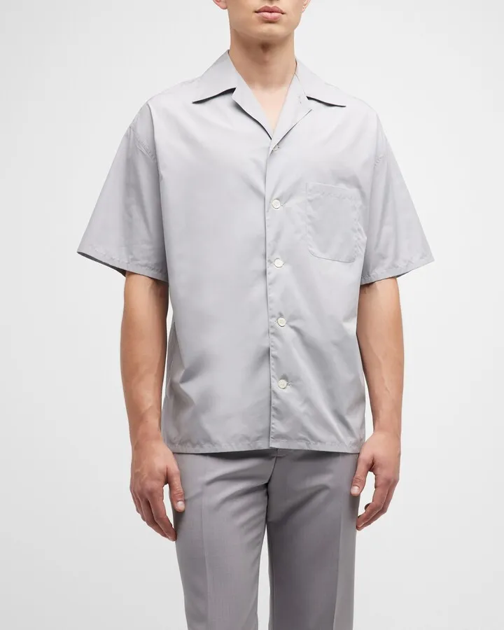Men's Boxy Cotton Camp Shirt