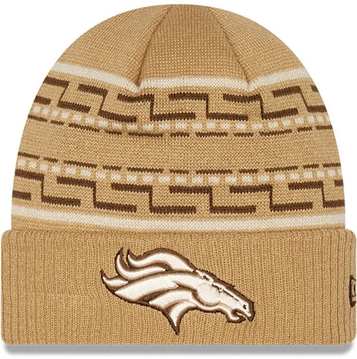 Men's New Era Tan Denver Broncos Dude Cuffed Knit Hat