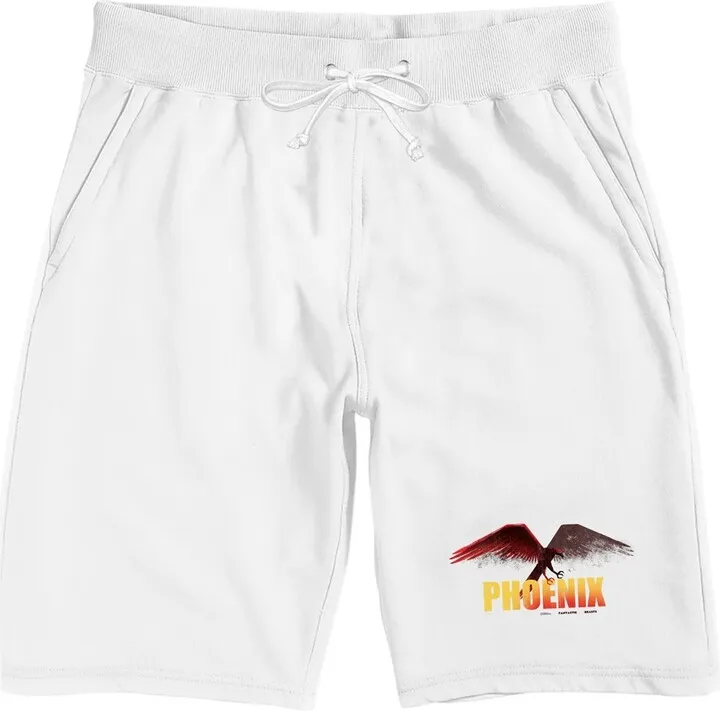 Fantastic Beasts: The Secrets of Dumbledore Phoenix Men’s White Lounge Shorts-Large