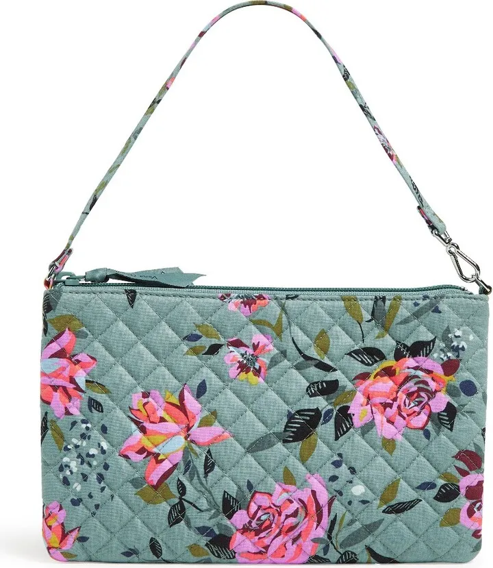 Vera Bradley Women's Recycled Cotton RFID Convertible Wristlet Rosy Outlook