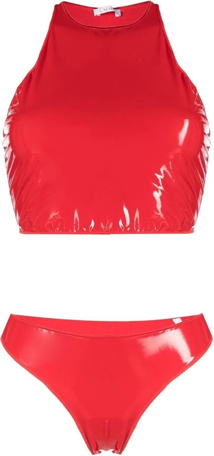 Patent-Finish Bikini-Set