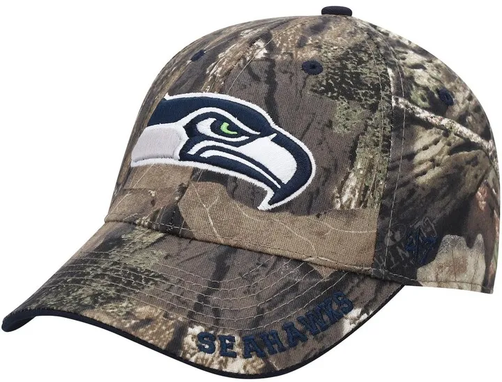 Men's '47 Mossy Oak Camo Seattle Seahawks Frost Mvp Adjustable Hat