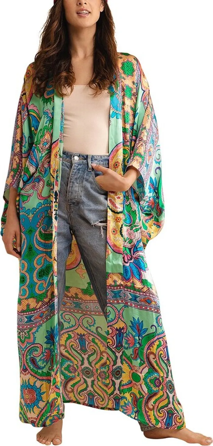 Saachi Margo Multi Paisley Print Kimono