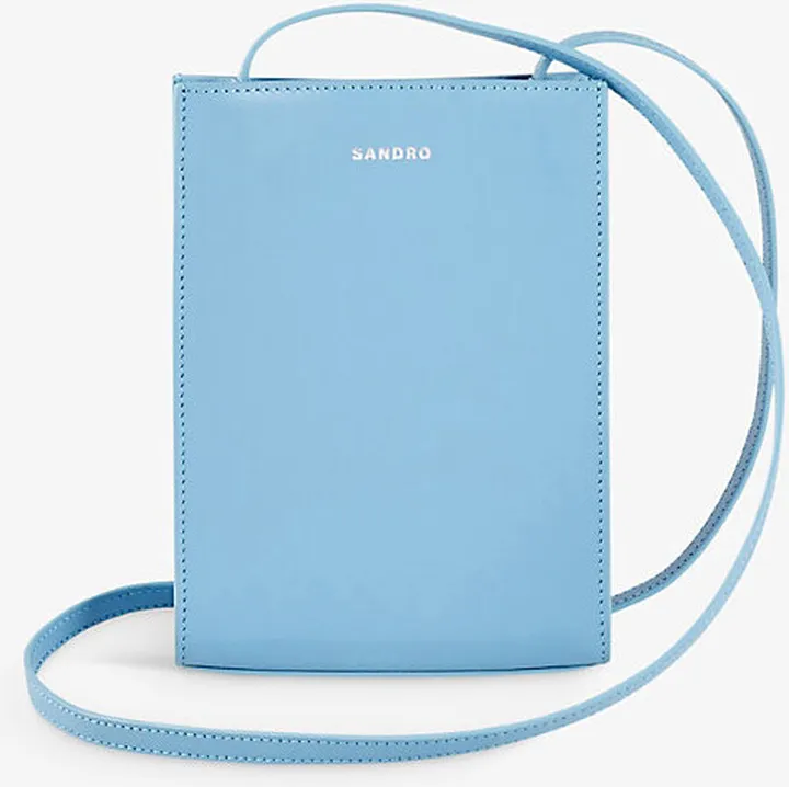 Mens Bleus Ideal Logo-embossed Leather Cross-body bag