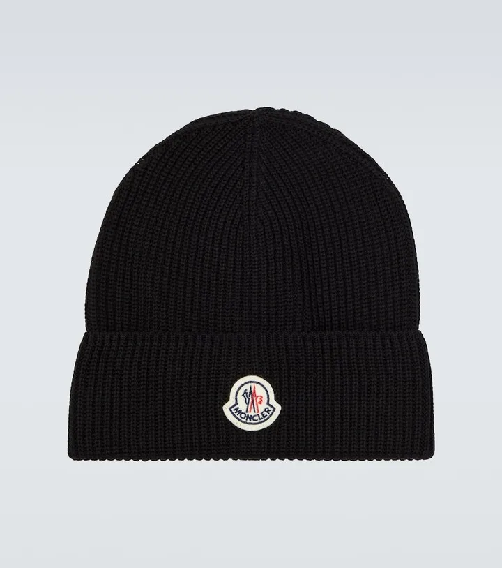 Ribbed-knit cotton beanie