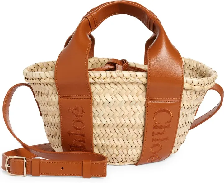 Sense Woven Palm Basket Handbag