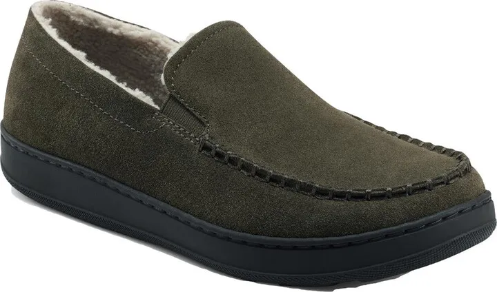 Enfield Mens Suede Slip On Moccasin Slippers