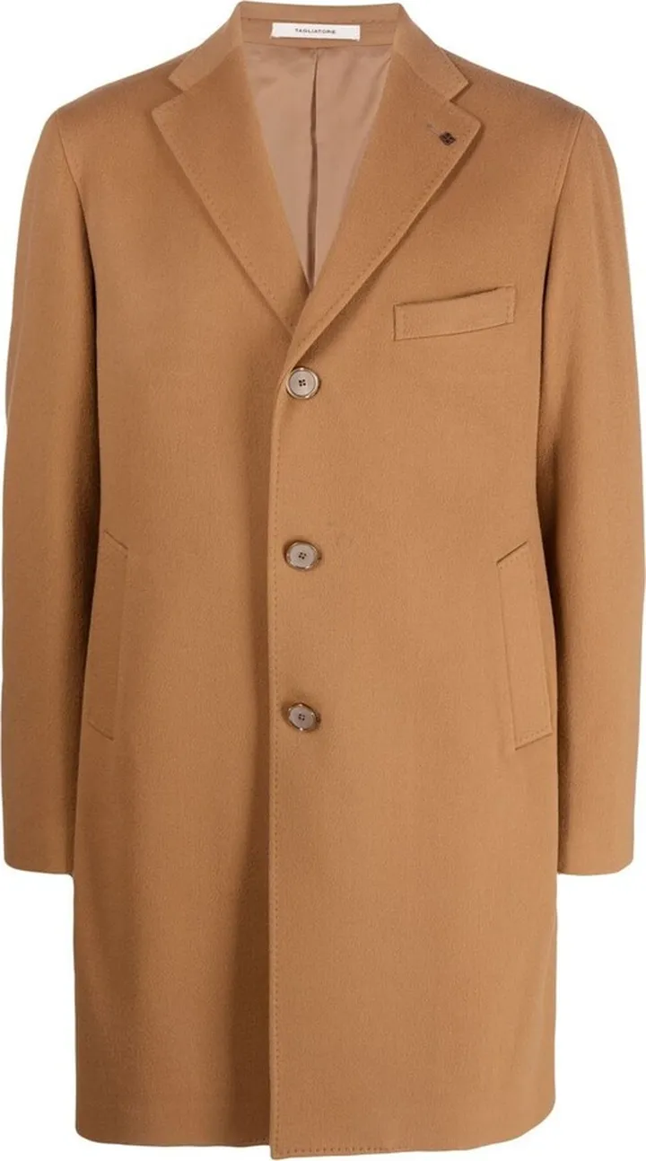 Single-Breasted Wool Coat