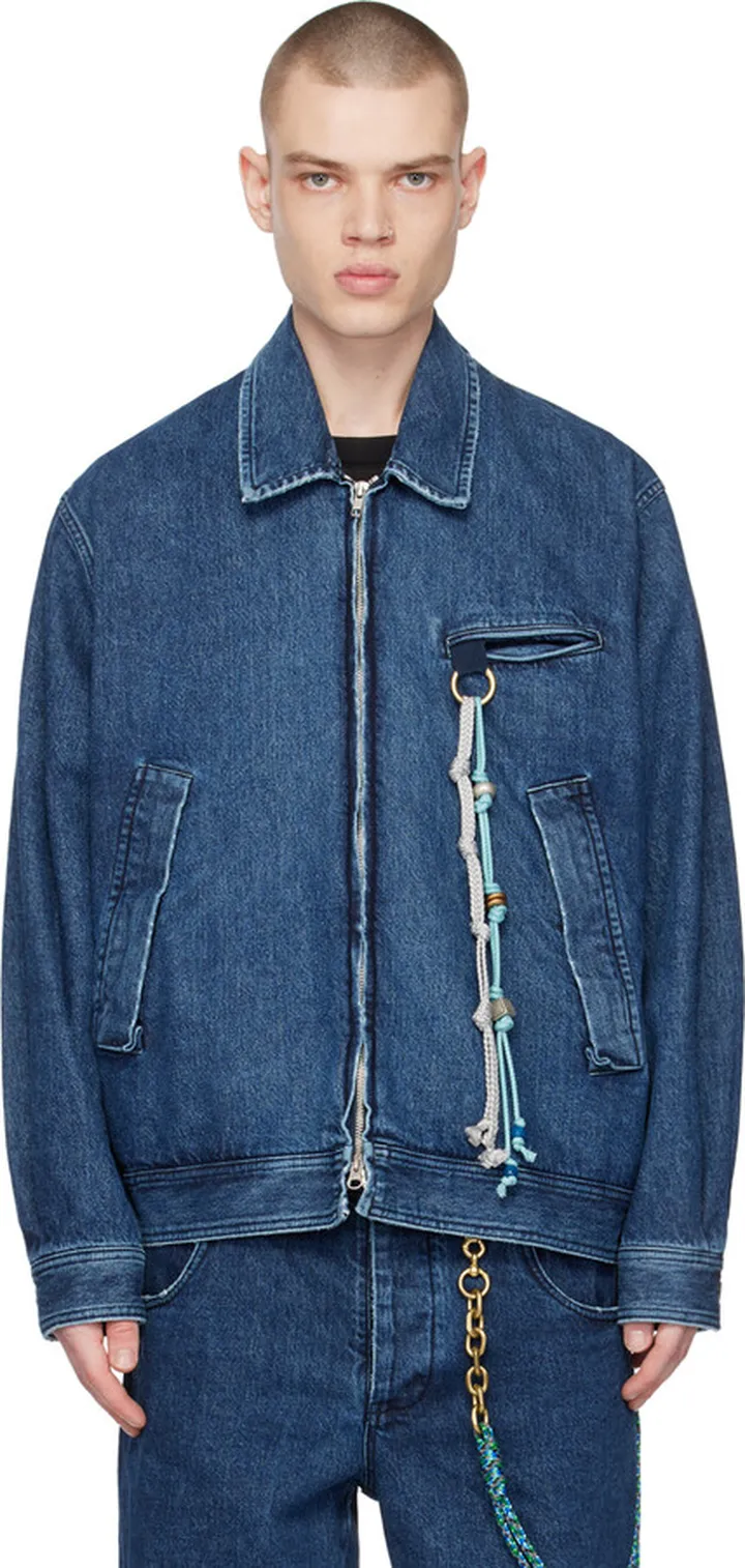 Song for the Mute Indigo Faded Denim jacket