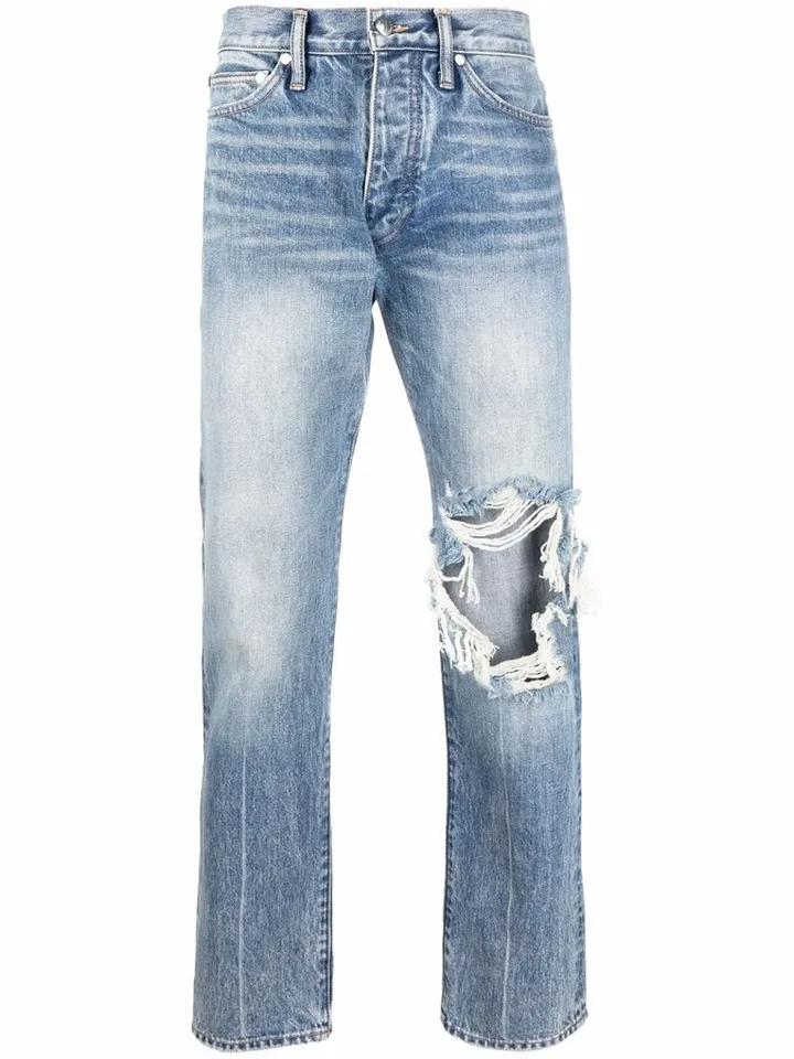 Ripped-Detail Jeans