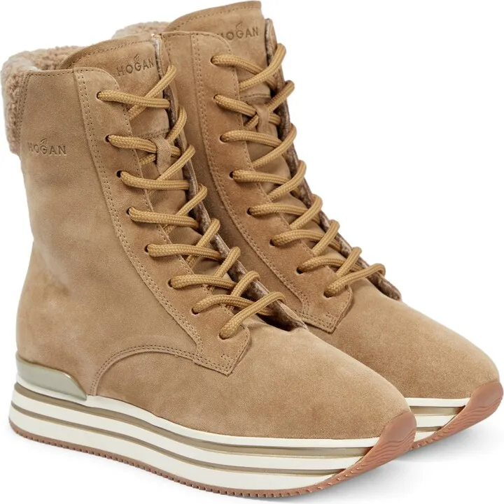 Midi platform leather sneakers