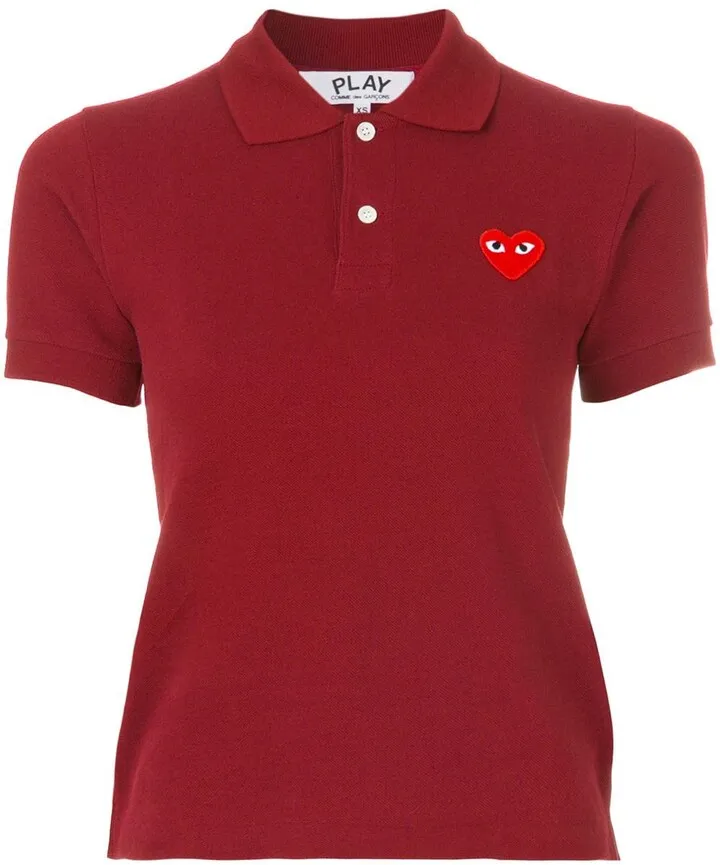 Logo Embroidered Cropped Polo Shirt