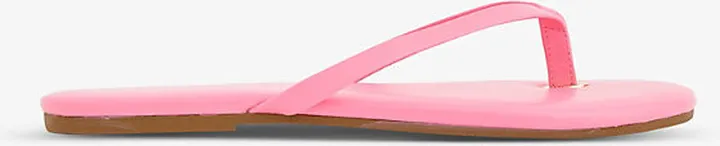 Womens Hot Pink Branded Leather Sandals
