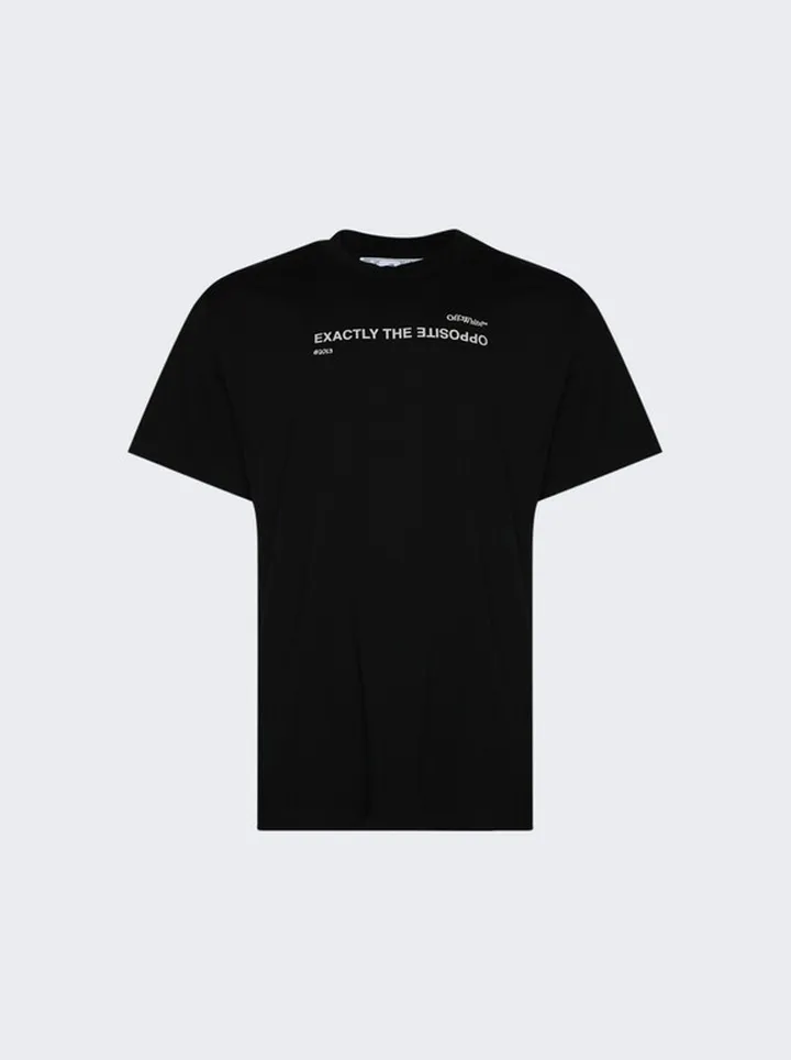 Spiral Opposite Over T-Shirt Black & White