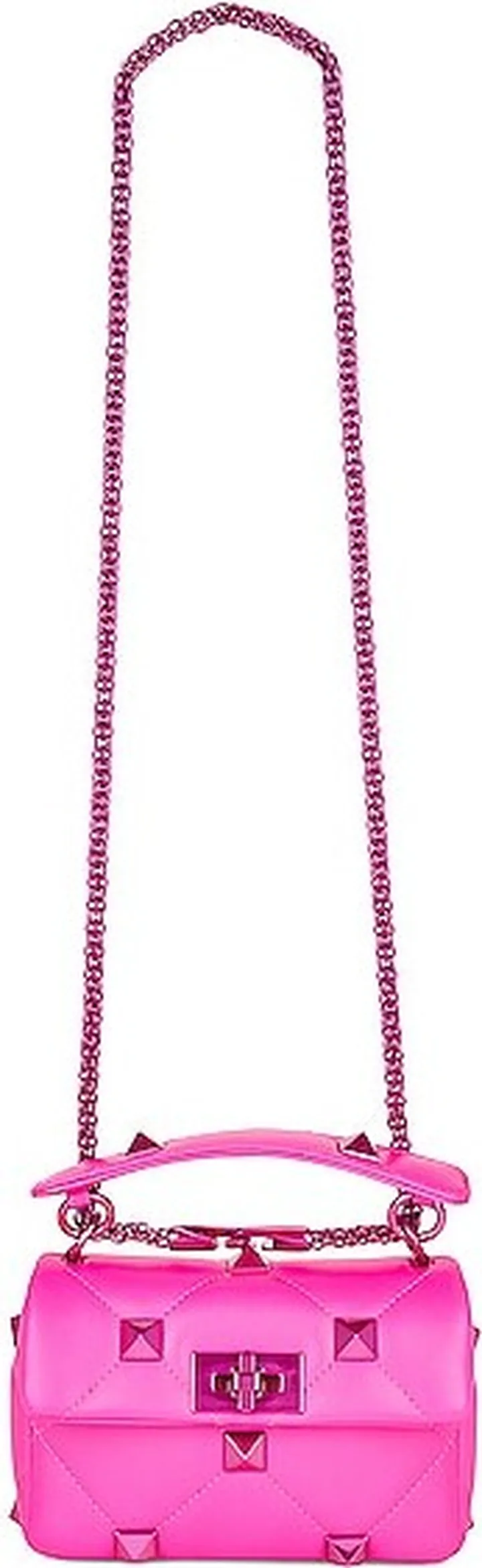 Valentino Garavani Small Roman Stud Shoulder Bag in Pink