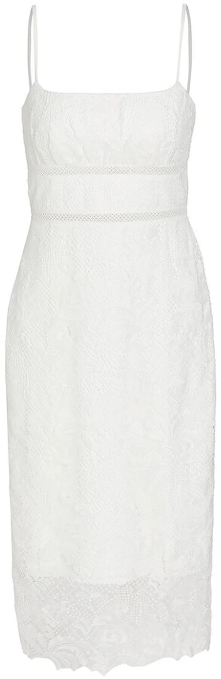 Allover Lace Knee-Length Sheath Cocktail Midi-Dress