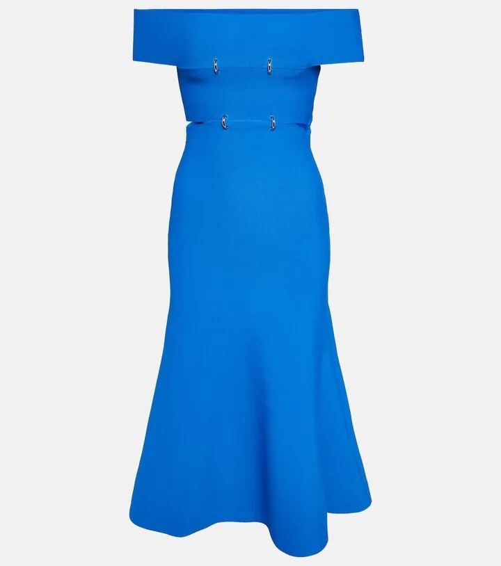 Cutout off-shoulder midi dress