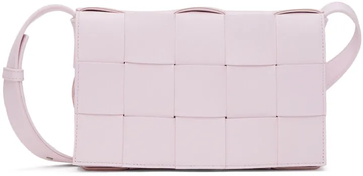 Bottega Veneta Pink Small Intreccio Cassette Bag