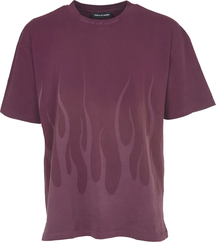 Grape Wine T-shirt With Flames