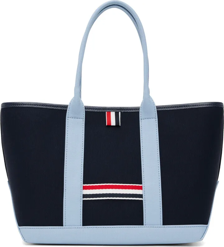 Thom Browne Navy Small Tool Tote