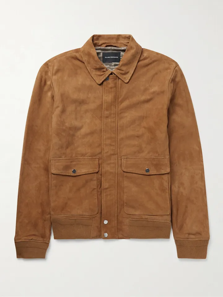 Suede Bomber Jacket