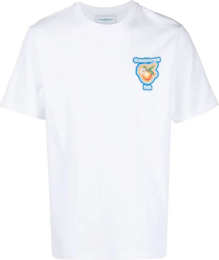 Radiating Orange organic cotton T-shirt