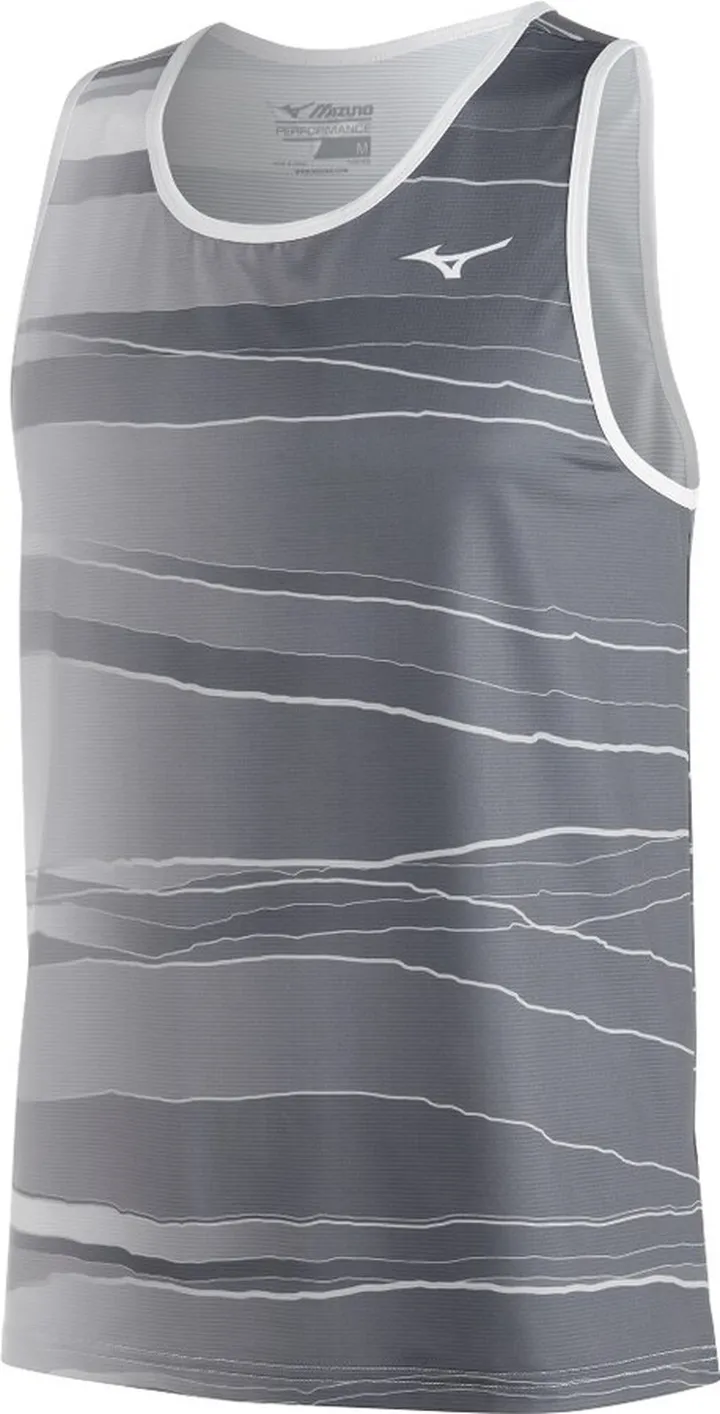Mizuno Men's Printable Eco Running Singlet Mens Size Large In Color Quiet Shade (9I9i)