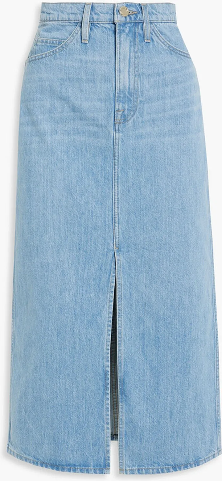 Le Italien denim midi skirt