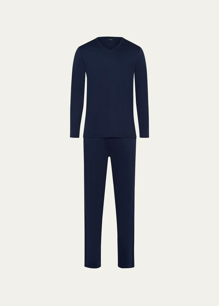 Men's Night Selection Long Cotton Pajama Set