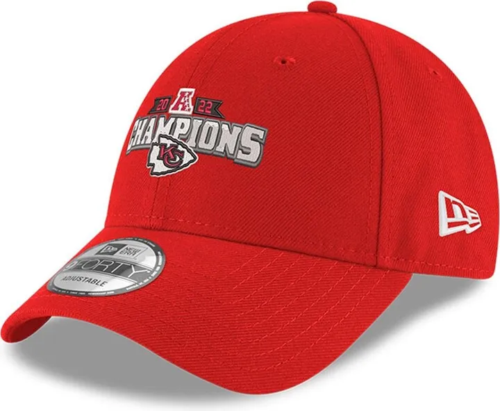 Men's New Era Red Kansas City Chiefs 2022 Afc Champions 9FORTY Adjustable Hat